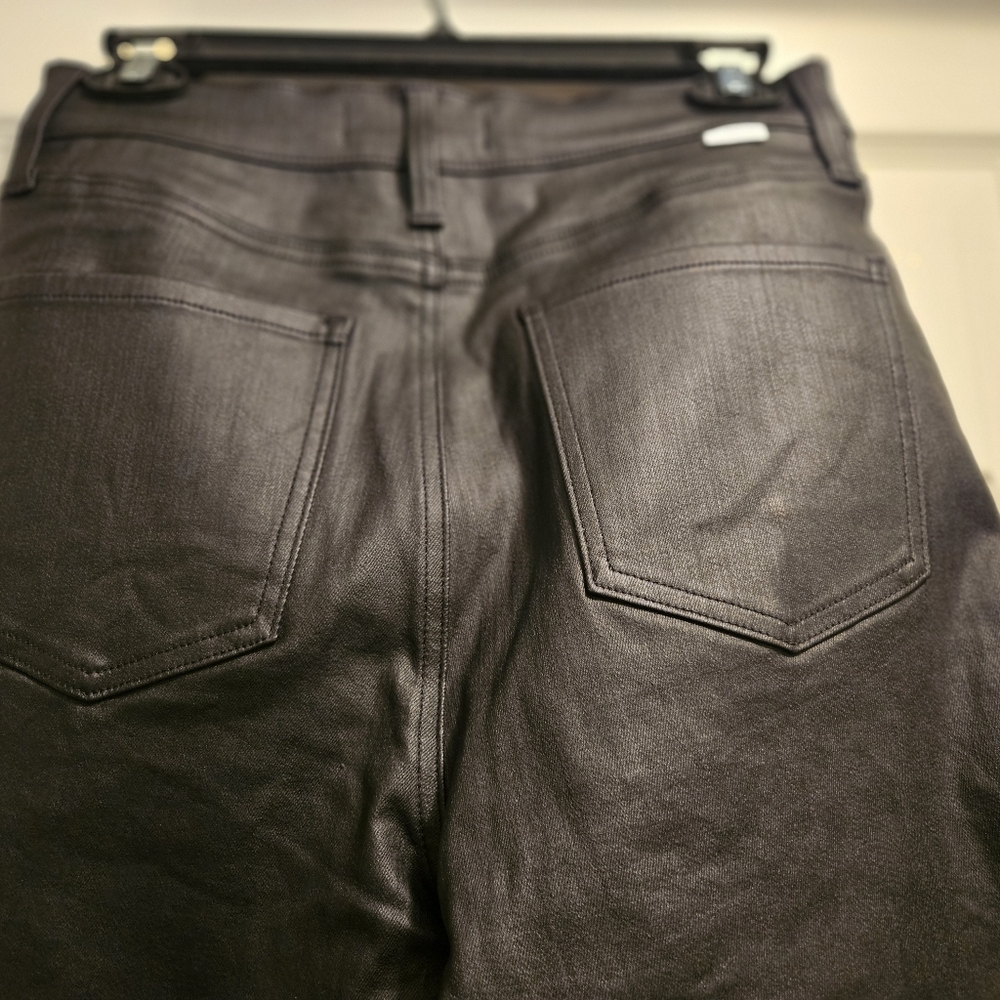 Womens Black Coated Denim Jeans - Picture 3 of 4